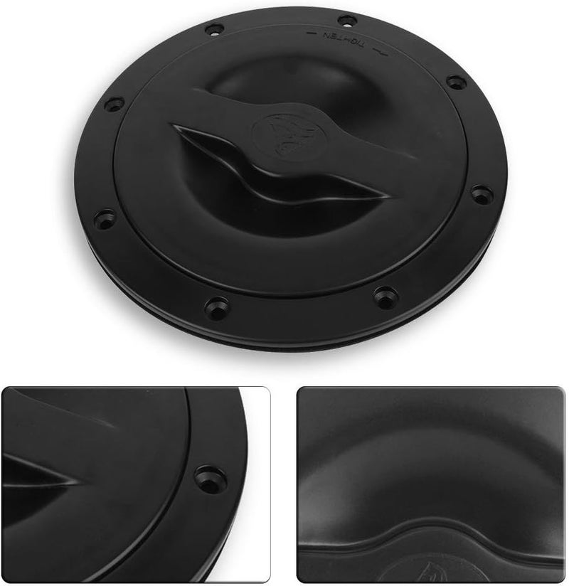 woobles Kayak Hatch Cover, Black Hatch Cover Deck Plate Kit with Storage Bag for Kayak Boat Marine - Image 5